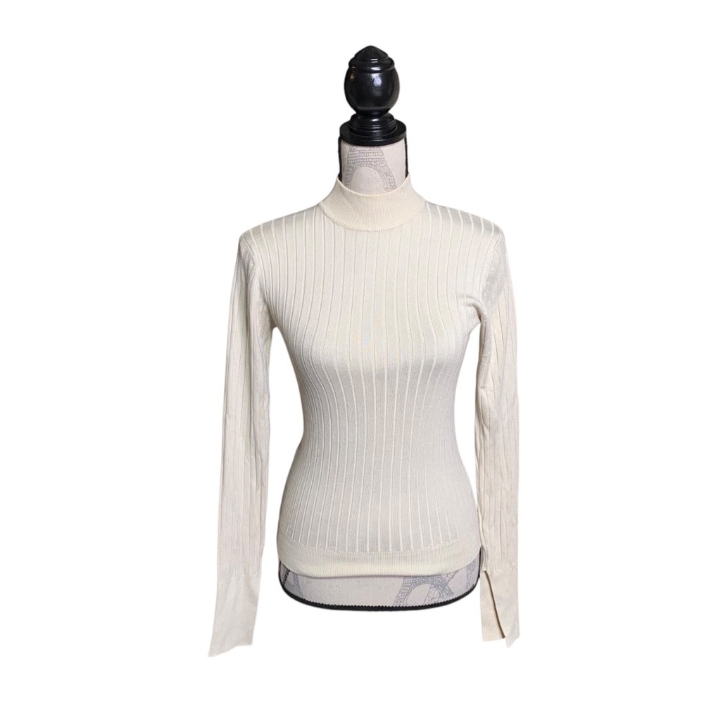 Dynamite XS‎ Ribbed Minimalist Cowl Neck Lightweight Sweater